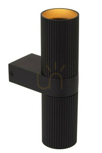 Verifica Aplica de perete Lucide CLUBS negru aluminiu LED GU10 2 becuri dimabilă
