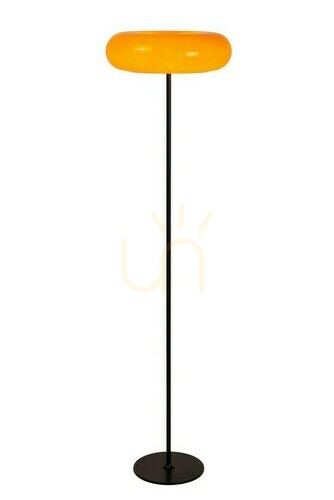 Verifica Lampă de podea Lucide Sentino neagră retro, sticlă și metal, 150 cm
