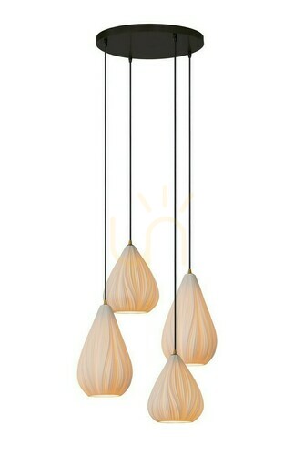Verifica Lampa suspendată Lucide CINZIA alb 4xE27 porțelan metal Japandi 40 cm