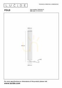 Lampă de podea Lucide FOLD alb Japandi 160 cm 3 becuri E27 small 1