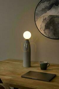Lampă de masă Lucide FIGARO gri porțelan sticlă Japandi 45 cm small 1