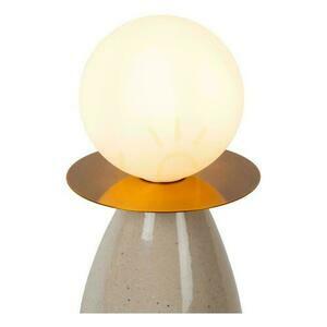 Lampă de masă Lucide FIGARO gri porțelan sticlă Japandi 45 cm small 2