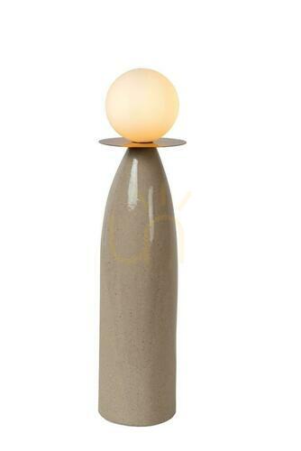 Verifica Lampă de masă Lucide Figaro gri porțelan sticlă Japandi 48,8 cm