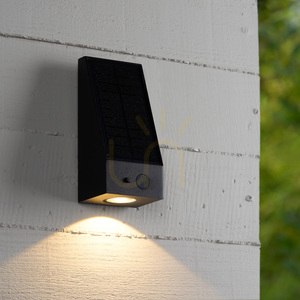 Aplică solară de exterior Lucide IRWIN neagră LED 2 W 3000 K IP54 cu senzori 15816/02/30 small 1