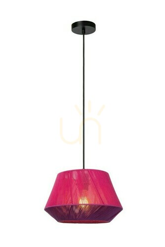 Verifica Lampă suspendată Lucide JESSICA roz bumbac metal Japandi 30 cm