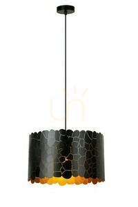 Lampă suspendată Lucide ALMELO neagră aurie metal modern 40 cm small 0