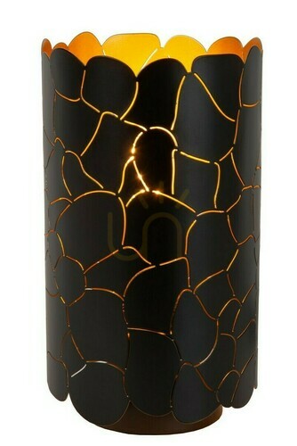 Verifica Lampă de masă Lucide ALMELO negru auriu metal modern 15 cm E27