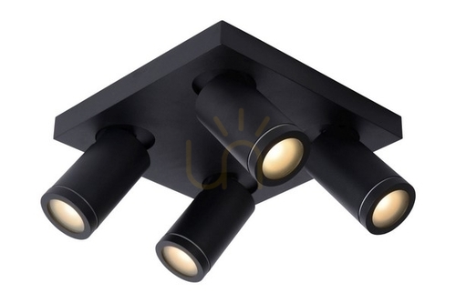 Verifica Plafon Lucide TAYLOR negru 4xGU10 IP44 LED dimabil 24 cm 09930/20/30