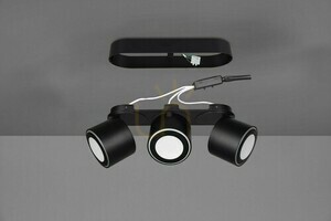Plafonieră LED Trio TAURUS 652910332, negru mat, 3 spoturi small 5