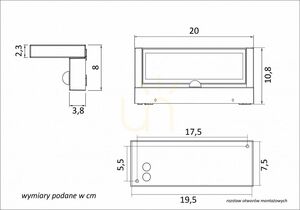 Aplica exterior SU-MA LED gri antracit 21W IP65 1710lm RN20-KPIR small 7