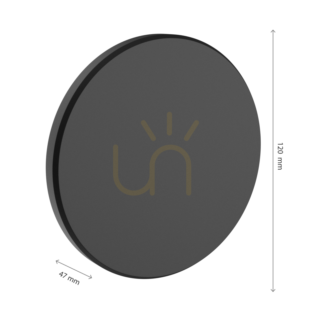 previzualizare Piatta 9 W Cct 230 V Ip44 120x47 Mm Black Round Fațadă. Piatta 9 W Cct 230 V Ip44 120x47 Mm Black Round Fațadă.