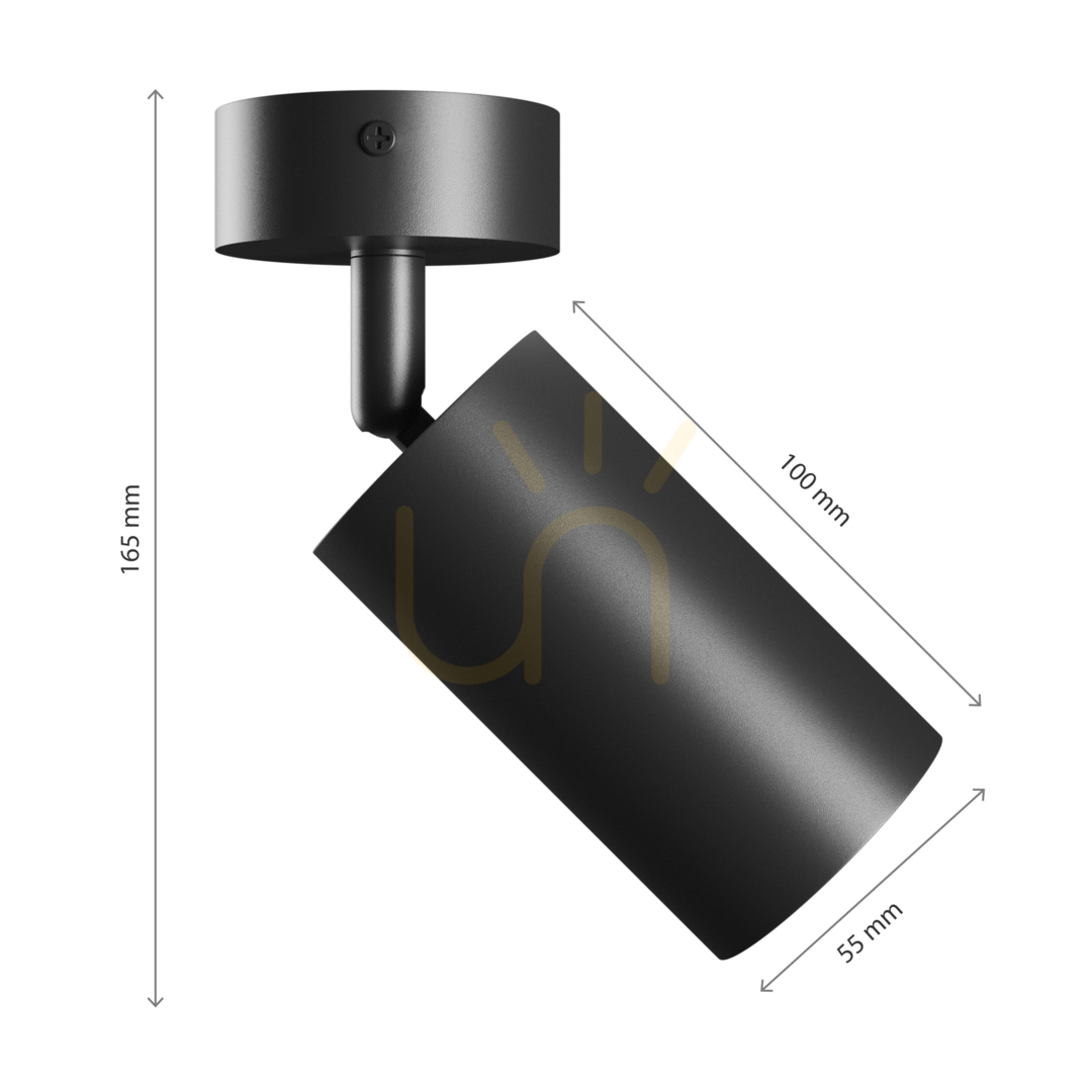 Spectacol Squalla Variosa Gu10 Lampă de perete 230 V Ip20 55x100x165 Mm negru rotund. Squalla Variosa Gu10 Lampă de perete 230 V Ip20 55x100x165 Mm negru rotund.