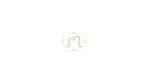 Profil LED LUMINES tip V, nefinisat, 1 m small 1