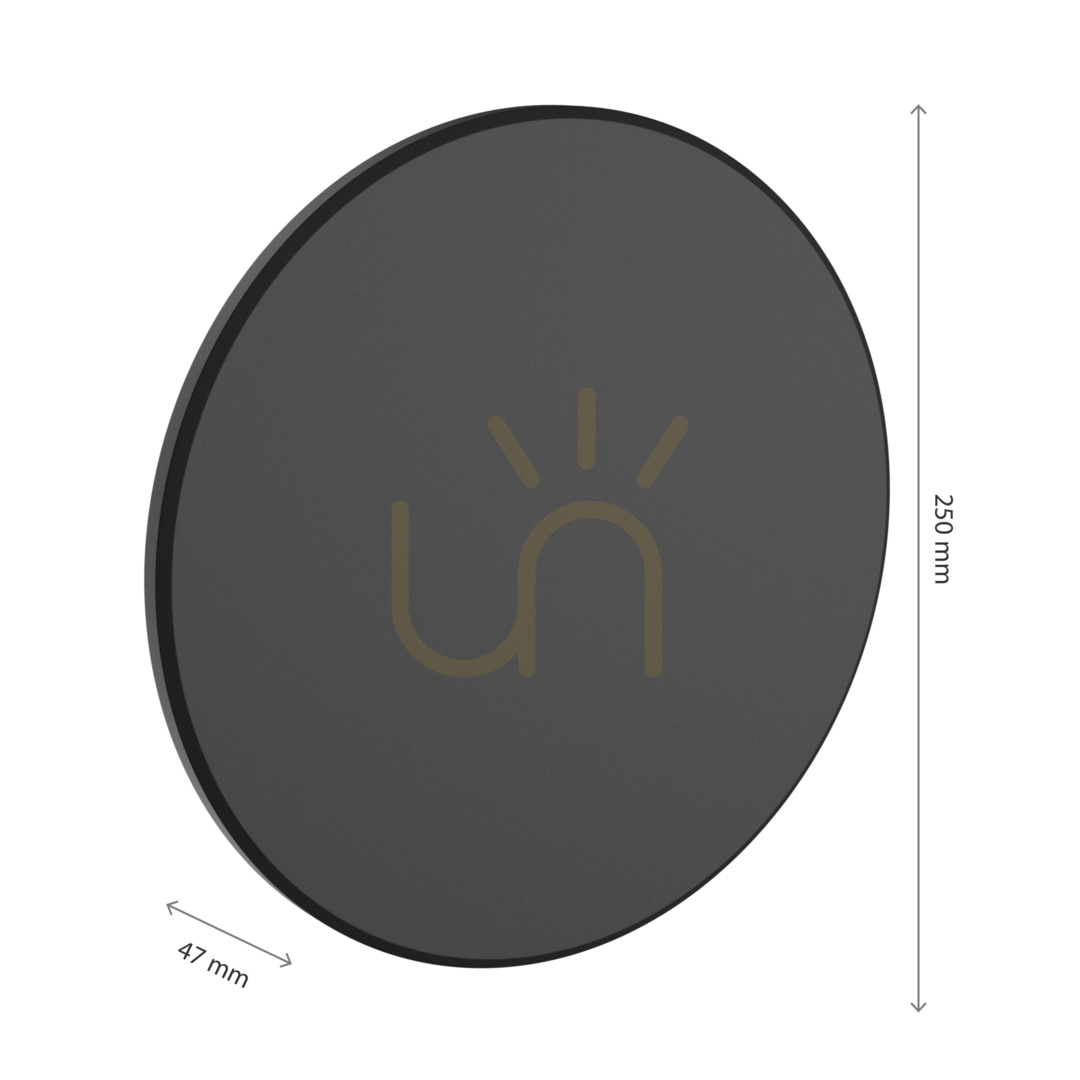 Verifica Piatta 18 W Cct 230 V Ip44 250x47 Mm Black Round Fațadă. Piatta 18 W Cct 230 V Ip44 250x47 Mm Black Round Fațadă.