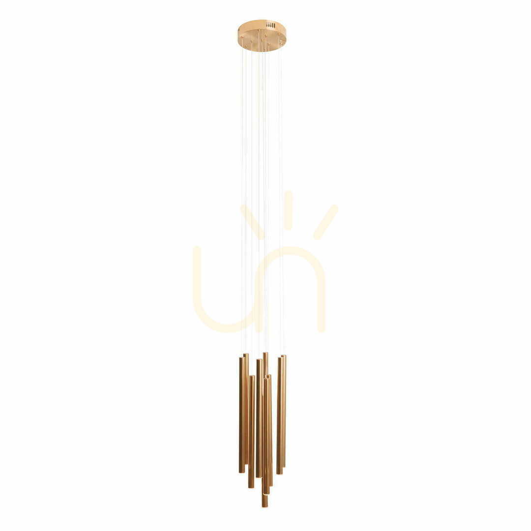 Verifica Lampa suspendată Max Light Organic P0524D 10 lumini auriu periat LED dimabilă Lampa suspendată Max Light Organic P0524D 10 lumini auriu periat LED dimabilă