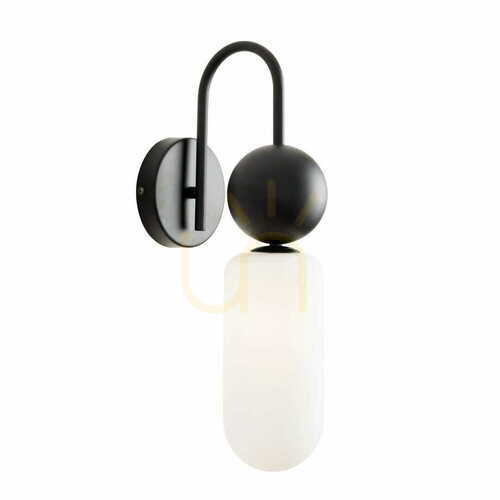 Verifica Aplică de perete Max Light Roma W0381 neagră oțel sticlă 42 cm