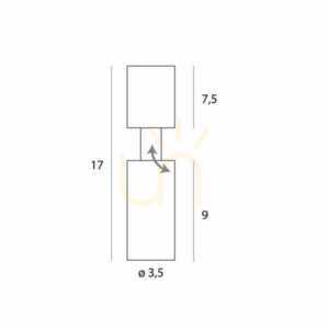 Plafond LED Max Light Halo C0247 alb aluminiu 7W 3000K 3.5x17 cm small 4