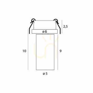 Corp de iluminat încastrat Max Light HALO H0127 negru LED 9 W 3000 K 6 cm small 3