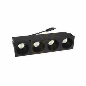 Spot LED încastrat Max Light Modular HM180 4L 12W negru 3000K 4 lumini small 0