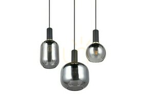 Lampă suspendată Trio DIVA 319830332, 3 × E27, negru mat și sticlă cromată small 5