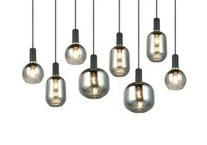 Lampă suspendată Trio DIVA 319800832, negru mat, 8 × E27, 120 cm small 3