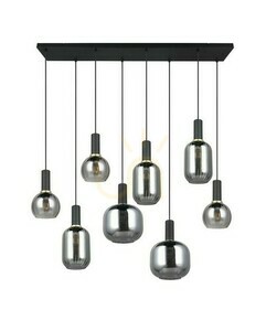 Lampă suspendată Trio DIVA 319800832, negru mat, 8 × E27, 120 cm small 5
