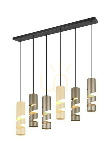 Verifica Lampă suspendată Trio STREAM 364000617, 6×GU10, 100 cm, bej și maro-cafea