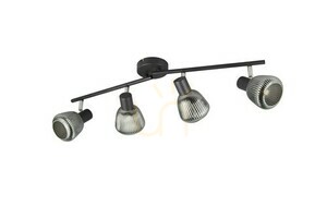 Plafonieră TRIO TARIFA 862800432 – 4×E14, negru mat și sticlă cromată small 5
