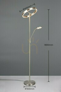 Lampadar LED cu lumină pentru citit TRIO WILLIS 449510207, nichel mat small 6