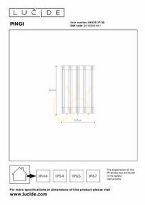 Lampă de grădină Lucide PINGI neagră LED 3W IP44 06822/37/30 small 2