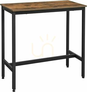 Masă de bucătărie dreptunghiulară100x40x90cm negru/maroșu stejar rustic LBT010B01 small 0
