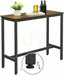 Masă de bucătărie dreptunghiulară100x40x90cm negru/maroșu stejar rustic LBT010B01 small 3