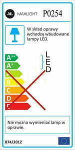 Lampă suspendată Max Light Multi P0254 albă 18 cm LED 5W metal și sticlă small 2