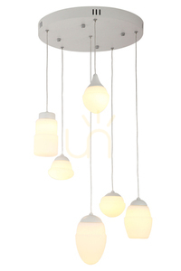 Lustră suspendată Max Light Multi 6 albă LED 6x5W 52 cm P0249 small 0