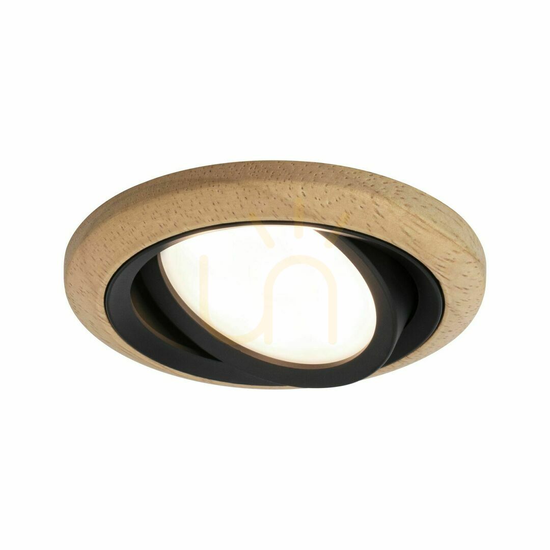 LANATI COIN LED corp de iluminat încastrat 3X 6W 470lm 84mm 2700K IP20 230V lemn / negru mat / aluminiu