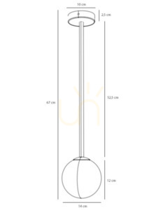 Plafon Aldex Pinne Gold 14 cm Metal Sticlă 1080PL_G30_M small 1