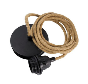 Lampă suspendată neagră cu aplicații - The Wonton Floor Lamp, E27, Rattan small 5