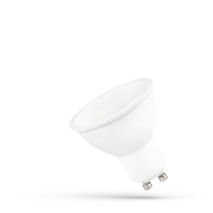 Led Gu10 230 V 230 V 9 W Smd Cw cu spectru alb de sticlă lăptoasă.