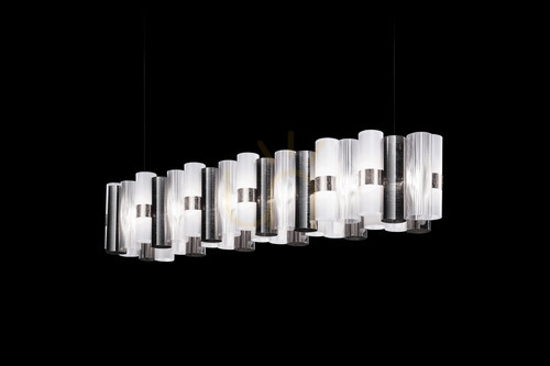Verifica Slamp La Lollo Suspensie liniară 140 Pewter Lampă suspendată