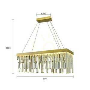 LAURET - Lampă suspendată dreptunghiulară Aviano small 2