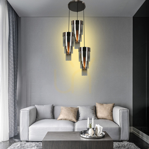 Lampă suspendată Aviano GRANS 9211-0310, 3×E27, crom negru, Ø35 cm small 1