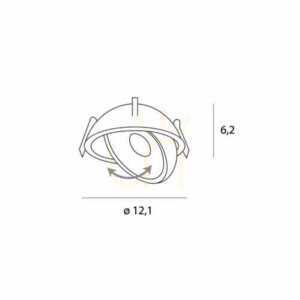 Lampă încastrată LED Max Light Vector H0140 negru 10W 3000K Ø12,1 cm small 4