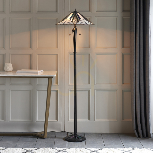 Verifica Lampă de podea Tiffany multicolor Interiors Astoria 48 cm 63934