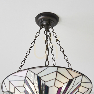 Lampa pendanta Interiors Astoria Tiffany multicolor 3xE27 Ø48 cm 63936 small 1