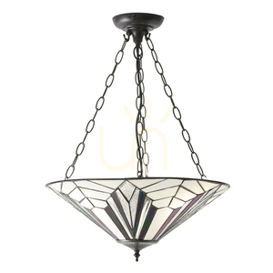 Lampa pendanta Interiors Astoria Tiffany multicolor 3xE27 Ø48 cm 63936 small 0