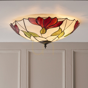 Plafond Tiffany Multicolor Interiors 45 cm Sticlă și Oțel 2xE27 Dimmabil 63960 small 2