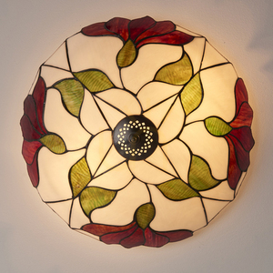 Plafond Tiffany Multicolor Interiors 45 cm Sticlă și Oțel 2xE27 Dimmabil 63960 small 4