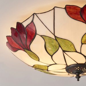 Plafond Tiffany Multicolor Interiors 45 cm Sticlă și Oțel 2xE27 Dimmabil 63960 small 5