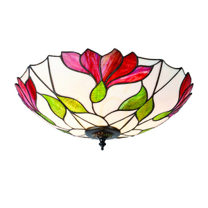 Plafond Tiffany Multicolor Interiors 45 cm Sticlă și Oțel 2xE27 Dimmabil 63960 small 0