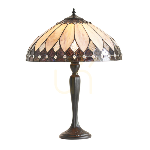 Verifica Lampă de masă Tiffany multicolor Interiors Brooklyn 63982 E27 Ø40 cm